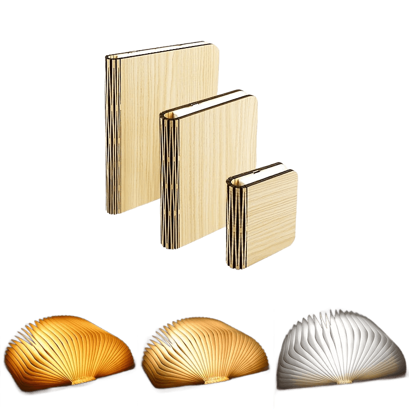 Foldable Wooden LED Desk Lamp, USB Rechargeable with Nickel Battery - TKINGS