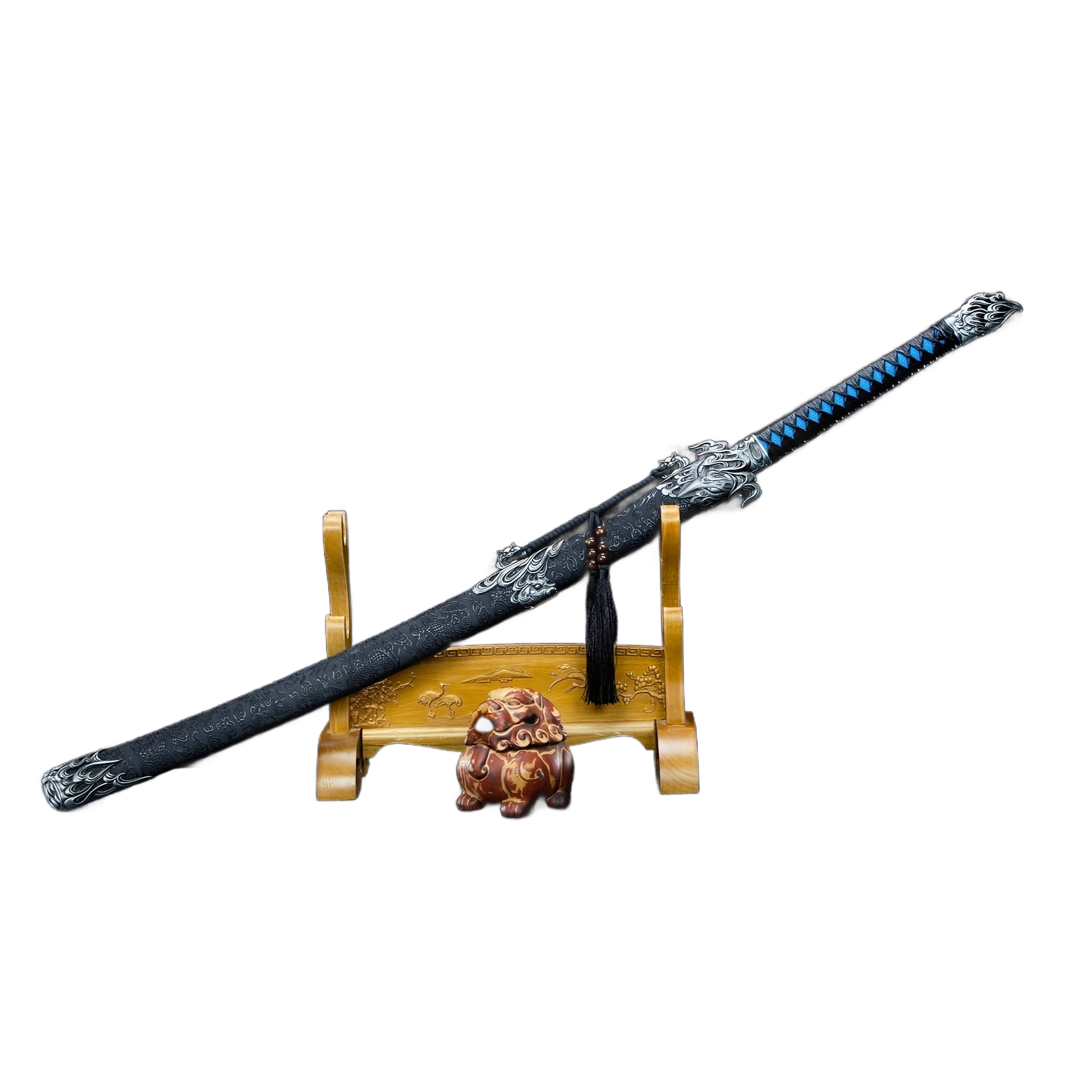 Image from [ Samurai Soul ] Made Of High-quality Stainless Steel And Finely Polished, The Samurai Sword Not Only Has Outstanding Toughness But Also Comes with An Exquisite Scabbard, Making It An Excellent Choice to Showcase The Spirit O - Copy