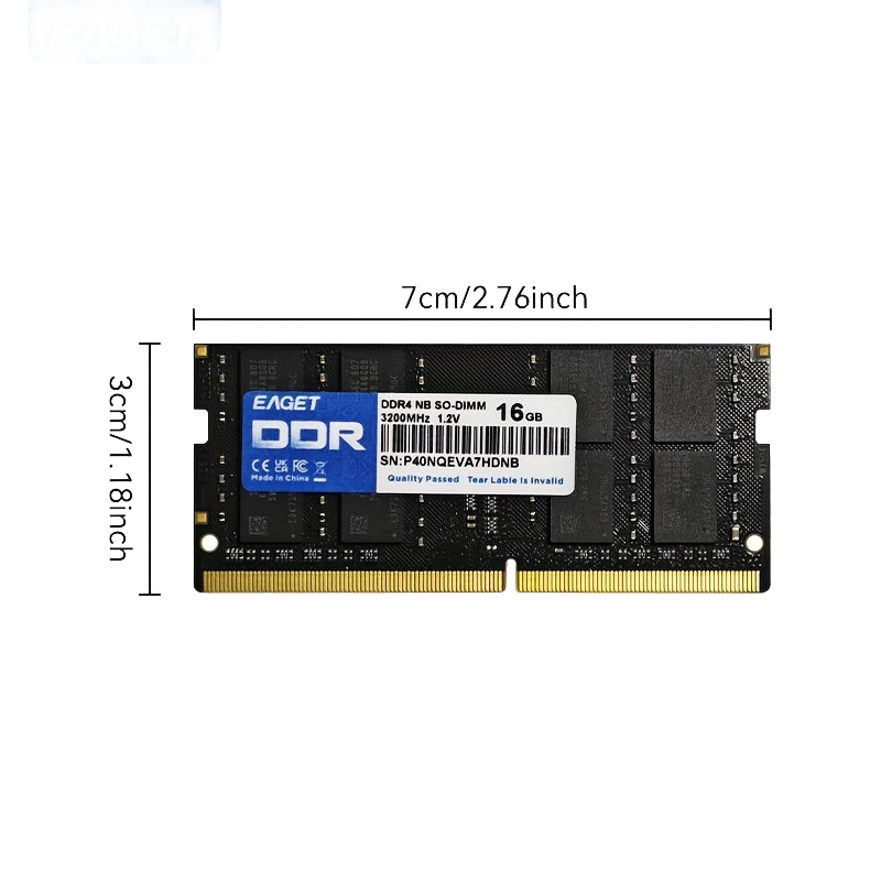 Image from EAGET DDR4 RAM Laptop Memory, 32GB Kit (2x16GB) /16GB Kit (2x8GB) /16GB/8GB, 2666MHz/3200MHz Optional Laptop Memory SODIMM 260-Pin, High Performance Notebook Memory Upgrade - Copy