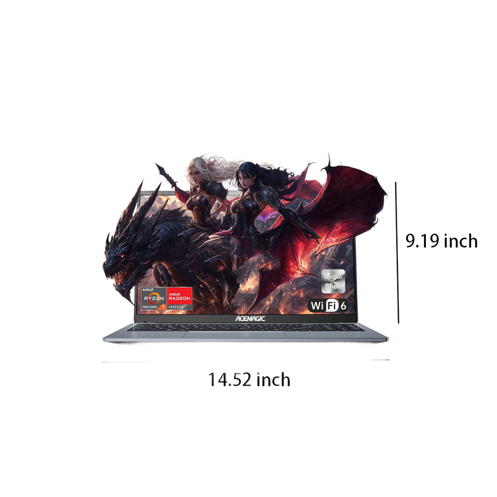 Image from Laptop Computer with AMD Ryzen 5 7430U Processor 6C/12T AMD Radeon Graphics16GB DDR4 512GB NVMe SSD 15.6"Full HD IPS Display Wi-Fi 6 Type-C Full Feature Webcam - Copy