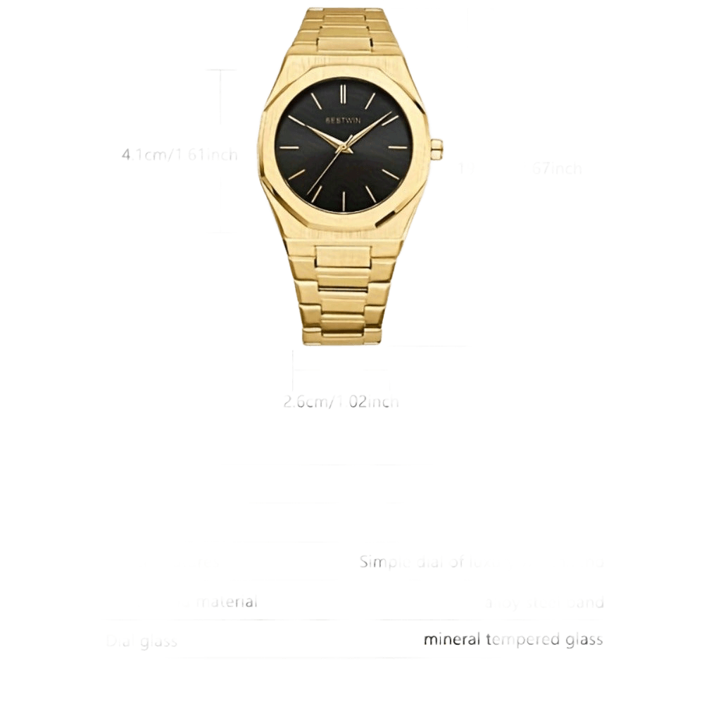 Elegant Men's Quartz Watch with Sleek Alloy Steel Band - TKINGS
