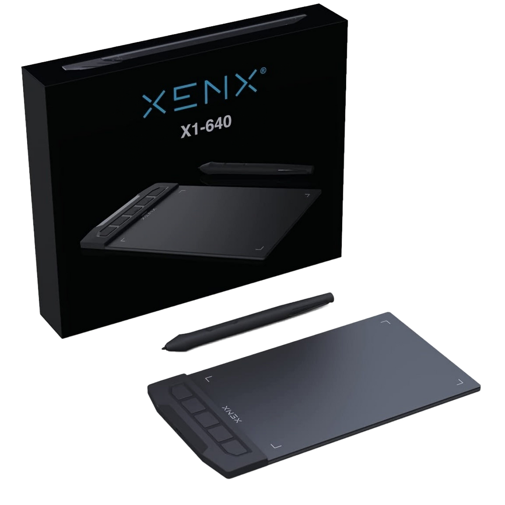 Image from 1pc XENX Drawing Tablet, ABS Material, 8192 Pressure Levels, 5080 LPI Pen Resolution, 266 PPS Reporting Rate, 2 Programmable Buttons, No Battery, Compatible with Mobile & Computer, Portable Design for Digital Art, Animation, - Copy