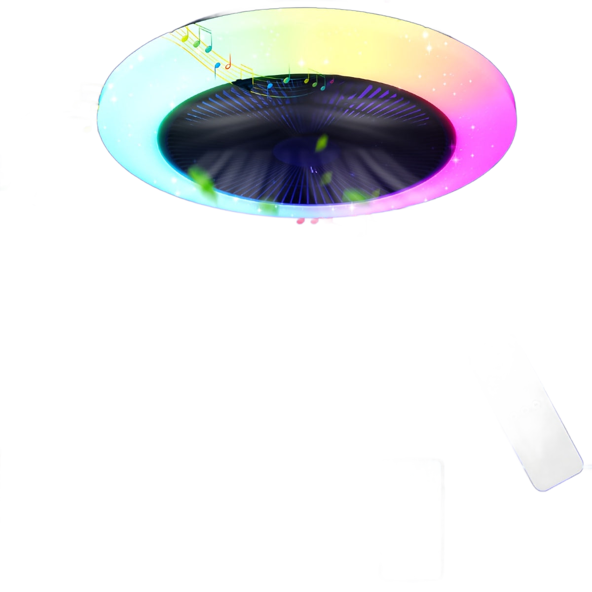 Image from RGB Smart Ceiling Fan Light with Music Sync | 6-Speed Fan + Starry Sky Effect | Quiet Design | APP/Lighting | Suitable for Bedroom/Dining Room - Copy