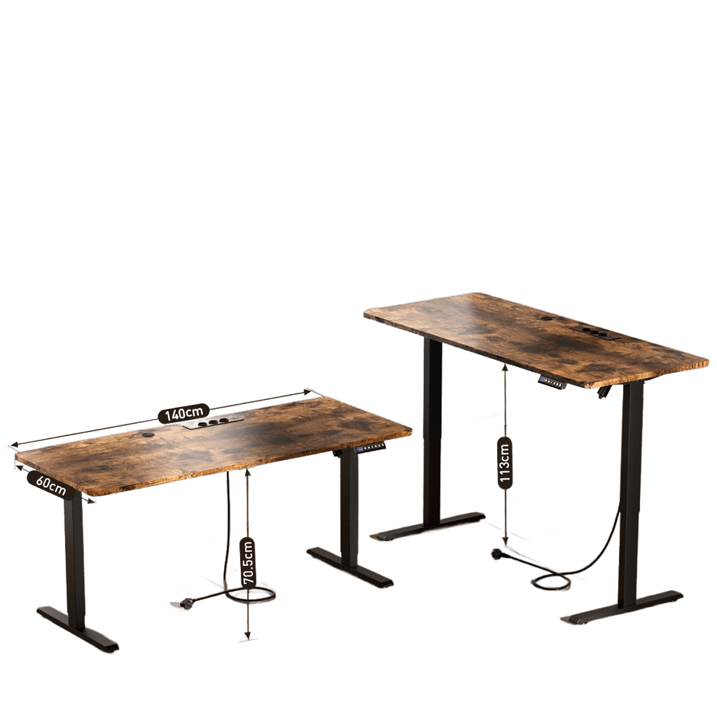 Electric Desk With Adjustable Height, USB Charging Port, And Power Outlet - TKINGS