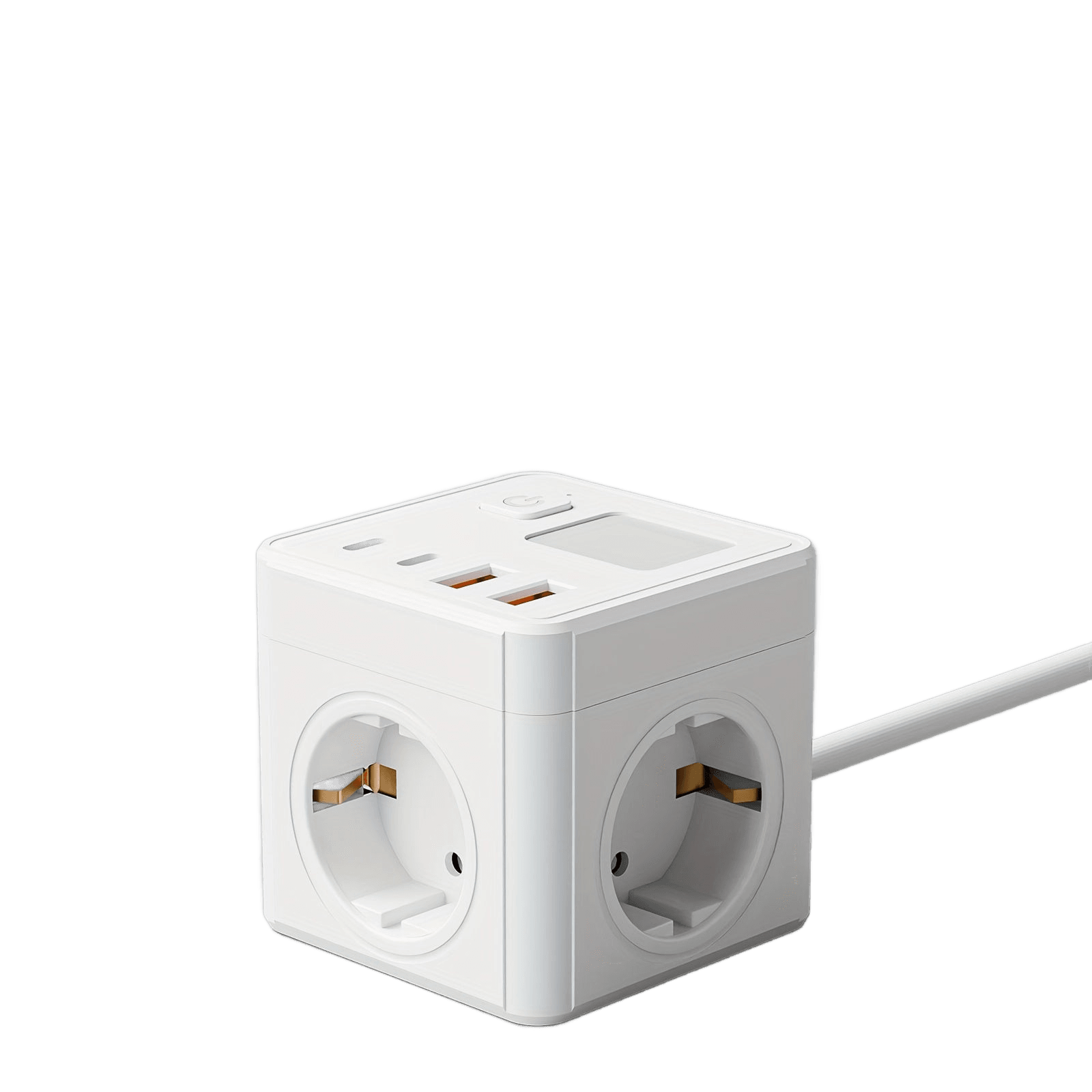 One 8-in-1 EU Power Strip with Extension Cord, 3 AC Outlets & 2 USB - TKINGS