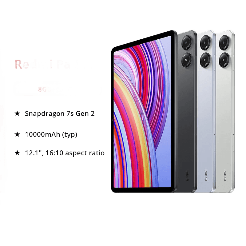 Pad Pro Snapdragon 7S Gen 2 Tablet PC 12.1'' 120Hz Screen 10000mAh Battery - TKINGS