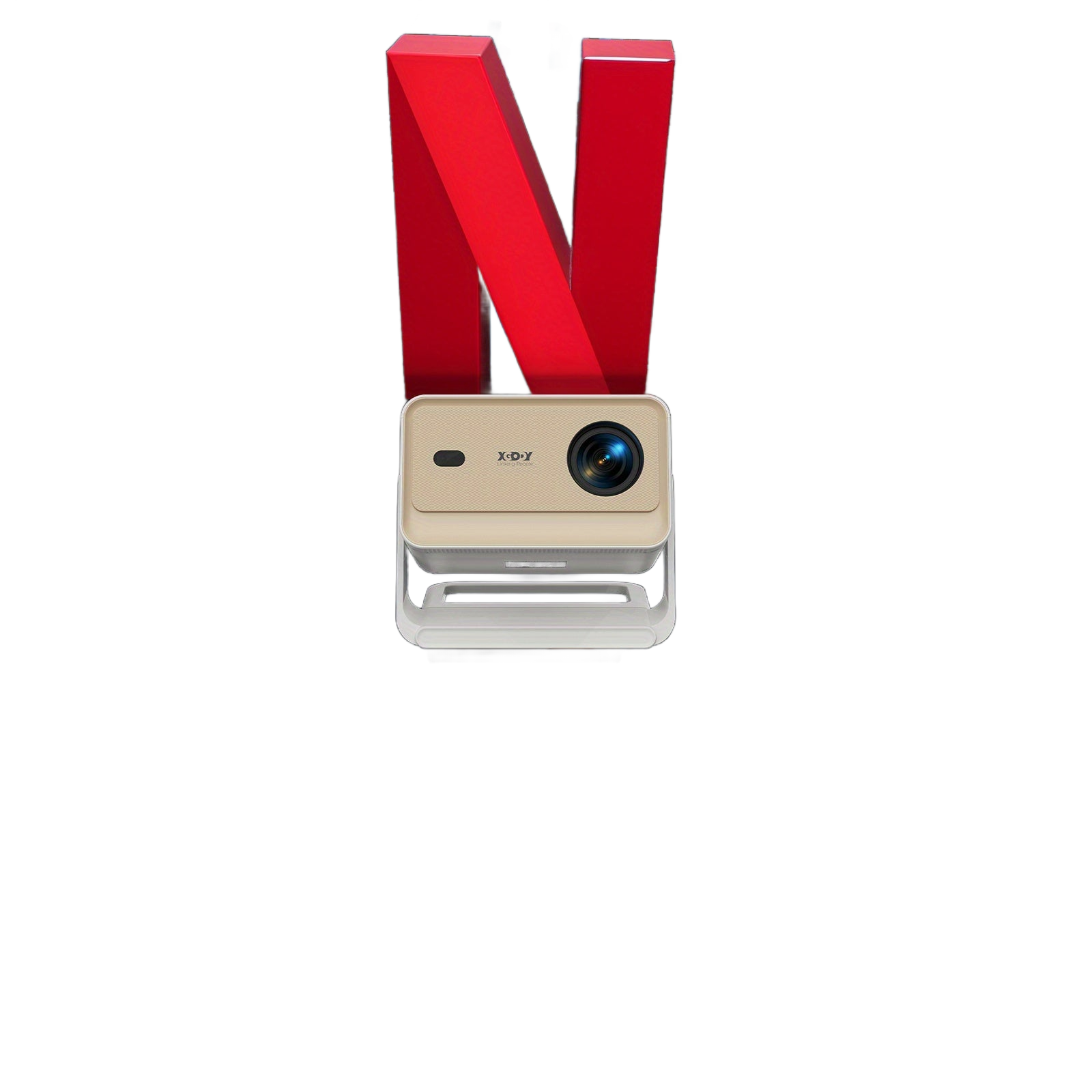 Image from [NETFLIX Official] XGODY Projector Gimbal N6Pro Projector Full HD Native 1080P HD 1920*1080 WhaleOS 700ANSI With Auto Keystone Correction WiFi6 Voice Assistant Mini Projector Built-in Speaker Voice Control - Copy