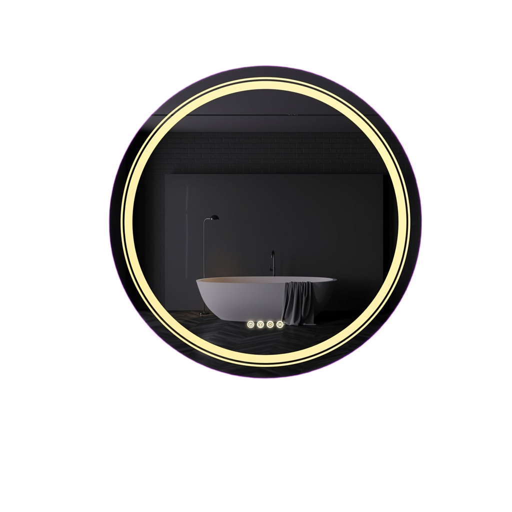 Image from HD Round Anti-fog LED Bathroom Mirror Light Adjustable Vanity Mirror with Smart Light RGB Lights - Copy