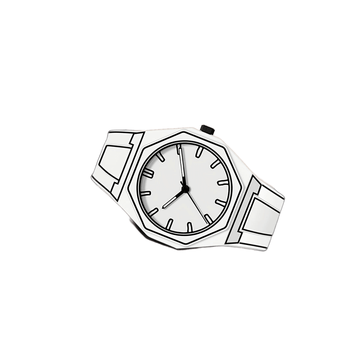 Preppy Style Men'S Watch - Quartz Movement, Silicone Band - TKINGS