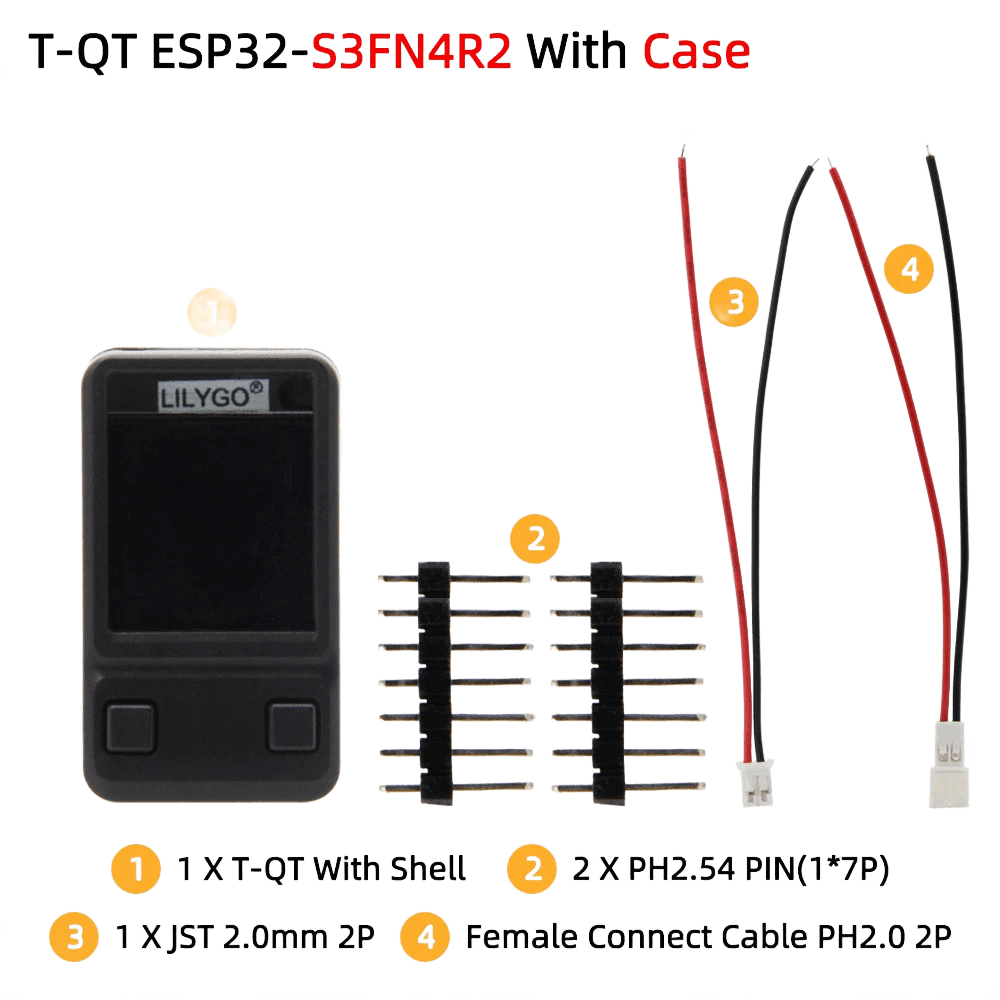 LILYGO® T-QT Pro ESP32-S3 GC9107 0.85 Inch LCD - TKINGS