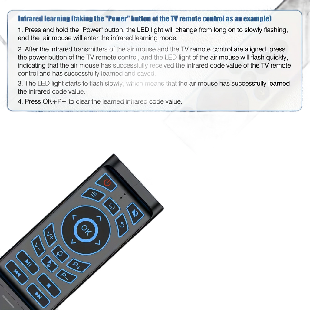 Image from 2025 Upgraded Mini M3 Tri-Mode Wireless Keyboard Remote Control Set with Wireless + 2.4G Dual Channel | Cross-Screen Multi-Device Instant Switching | Voice Control & Smart Learning Function | Compatible with PC/Android TV/Ras - Copy