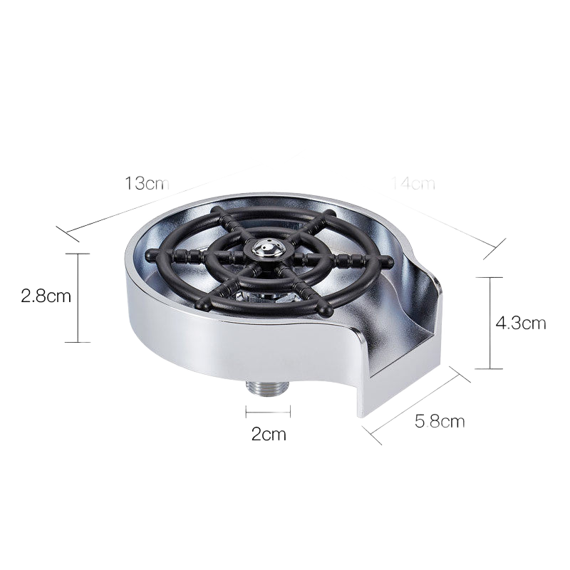 Image from Bar Counter Cup Washer Sink High-pressure Spray Automatic Faucet Coffee Pitcher Wash Cup Tool Kitchen - Copy