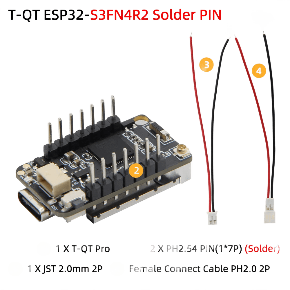 LILYGO® T-QT Pro ESP32-S3 GC9107 0.85 Inch LCD - TKINGS