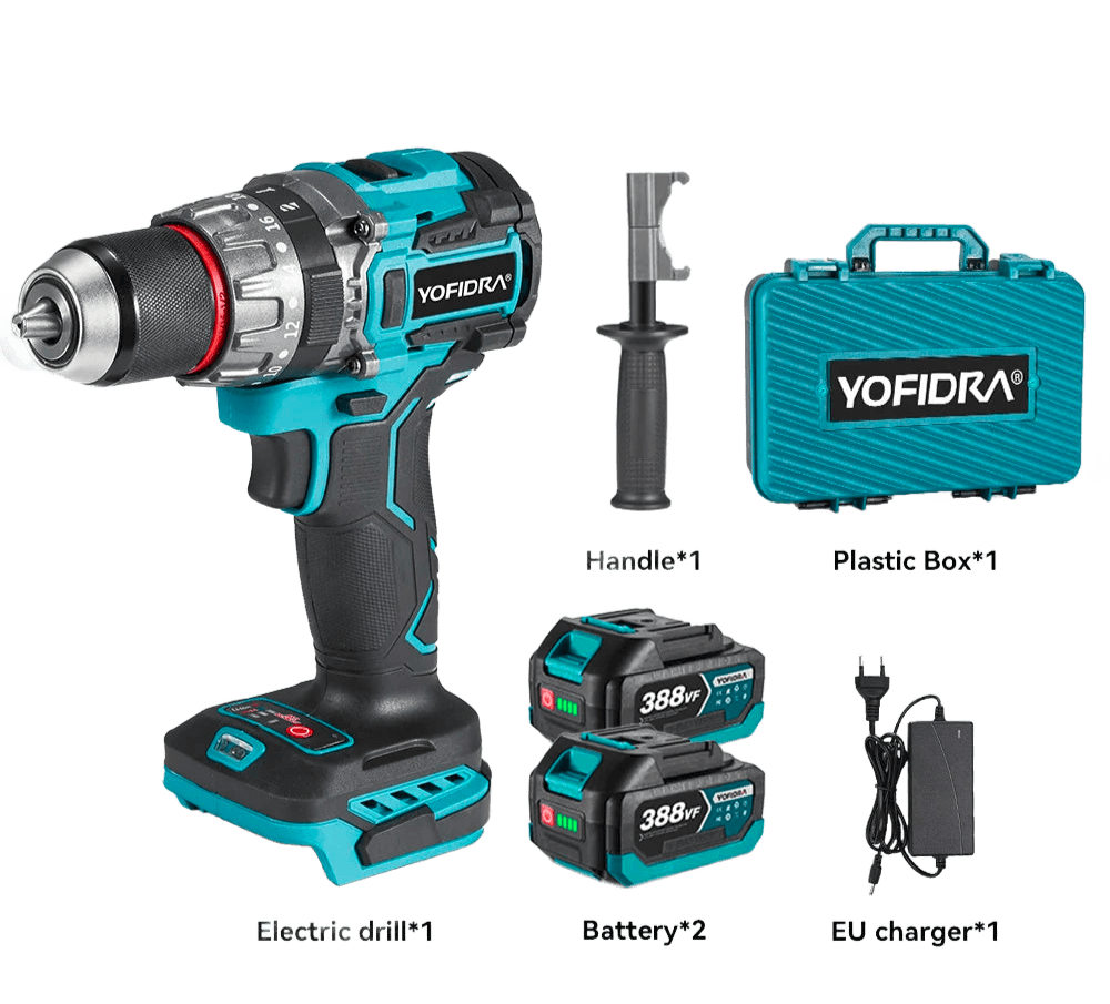 YOFIDRA 700N.M Brushless Electric Impact Drill Cordless Screwdriver - TKINGS