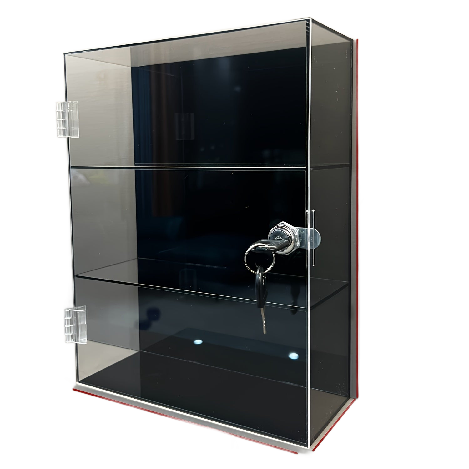 Image from All-in-one storage cabinet with lock, suitable for cosmetics, glasses, stones, lipstick, perfume; dustproof and waterproof, prevents direct contact by ren - Copy