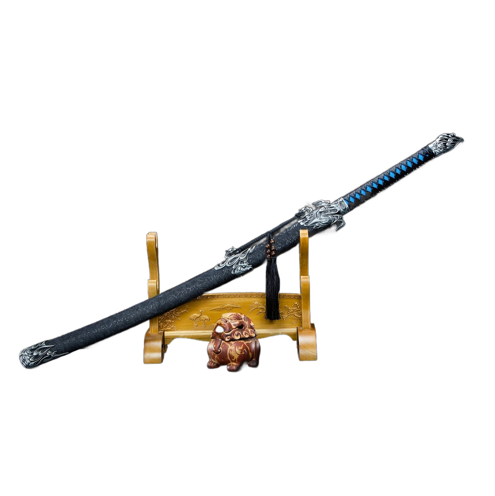 Image from [ Samurai Soul ] Made Of High-quality Stainless Steel And Finely Polished, The Samurai Sword Not Only Has Outstanding Toughness But Also Comes with An Exquisite Scabbard, Making It An Excellent Choice to Showcase The Spirit O - Copy