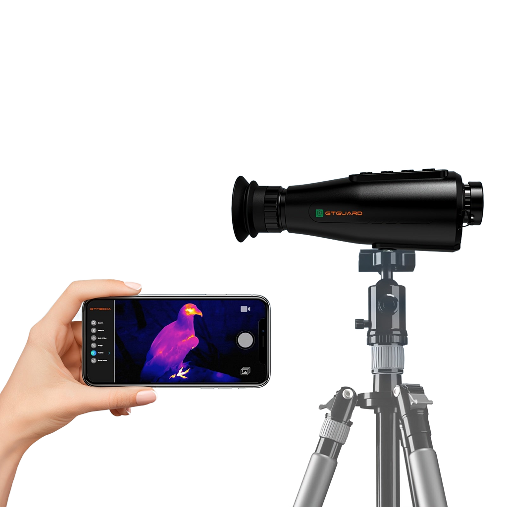 Image from GTGUARD Thermal Monocular 384x288 AI Super-Resolution HD Night Vision Thermal Imaging with 3.63cm AMOLED Screen, 8X Zoom, type C, Multiple Scene Modes for Hunting Travel Outdoor Camping Pet ( AI15) - Copy