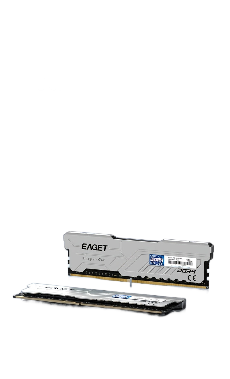 Image from EAGET 1pc/2pcs DDR4 Desktop RAM, 8GB/16GB High speed Desktop Memory with Heatsink for PC Gaming, 3200MHz DDR4 Desktop RAM, Desktop Gaming RAM Memory - Copy