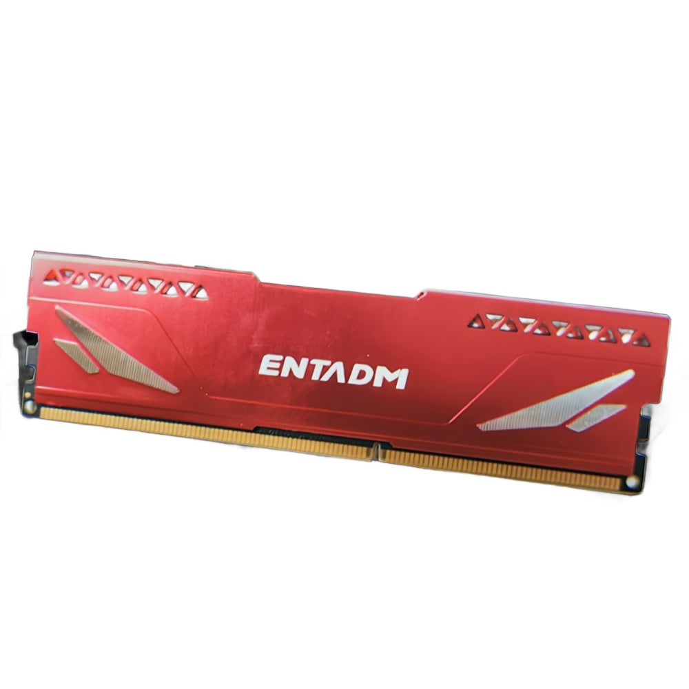 Image from ENTADM 8GB 1600MHz DDR3 RAM, High-Performance 1.5V Desktop DIMM Module with Red Hexagonal Design & White Accents, Ideal for Gamers and Enthusiasts, Performance Enhancement | Sleek Design | Quality Components - Copy
