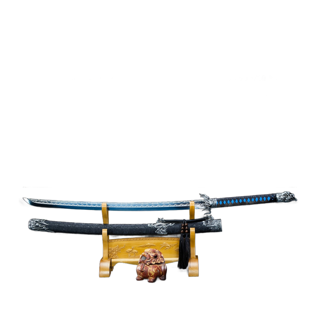 Image from [ Samurai Soul ] Made Of High-quality Stainless Steel And Finely Polished, The Samurai Sword Not Only Has Outstanding Toughness But Also Comes with An Exquisite Scabbard, Making It An Excellent Choice to Showcase The Spirit O - Copy