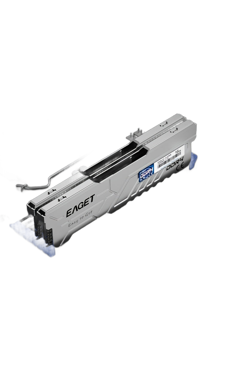 Image from EAGET 1pc/2pcs DDR4 Desktop RAM, 8GB/16GB High speed Desktop Memory with Heatsink for PC Gaming, 3200MHz DDR4 Desktop RAM, Desktop Gaming RAM Memory - Copy