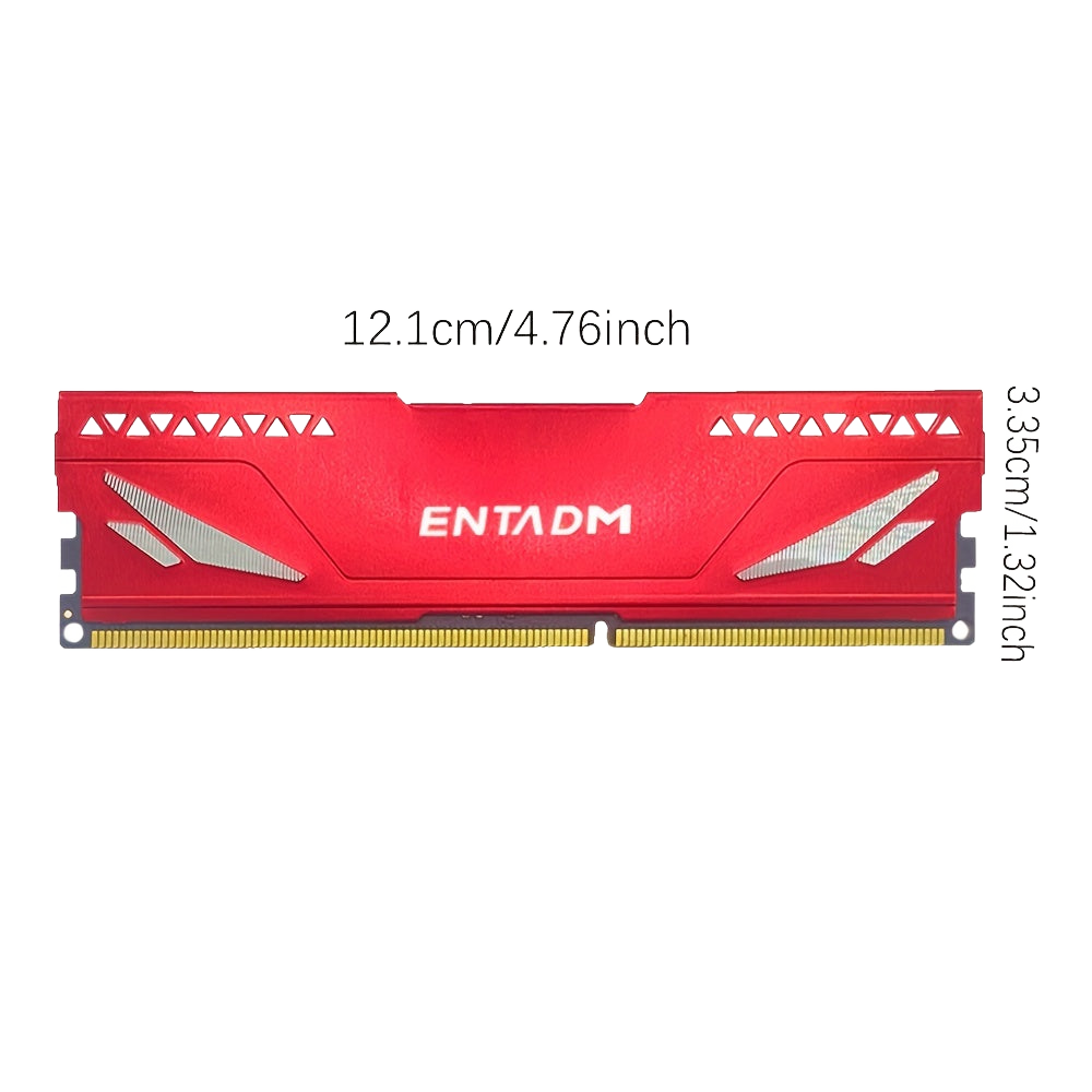 Image from ENTADM 8GB 1600MHz DDR3 RAM, High-Performance 1.5V Desktop DIMM Module with Red Hexagonal Design & White Accents, Ideal for Gamers and Enthusiasts, Performance Enhancement | Sleek Design | Quality Components - Copy