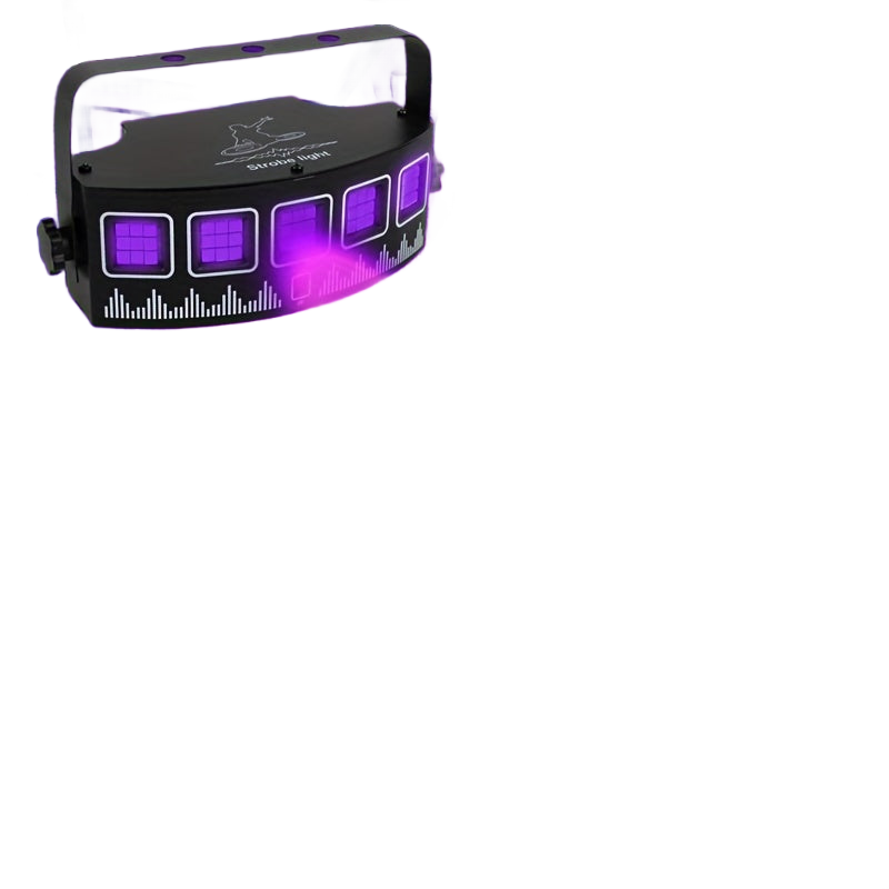 Image from 1pc USB LED Strobe Light with Remote Control – 5-Eye Blacklight Disco Party Lights for Karaoke, Home Decor, and Events, Voice Activated Ambient Lighting for Parties, Father’s Day, Mother’s Day, Black Friday, Cyber Monda - Copy