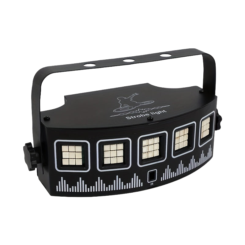 Image from 1pc USB LED Strobe Light with Remote Control – 5-Eye Blacklight Disco Party Lights for Karaoke, Home Decor, and Events, Voice Activated Ambient Lighting for Parties, Father’s Day, Mother’s Day, Black Friday, Cyber Monda - Copy