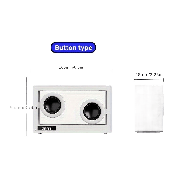 Controlled dual speakers, transparent glass 5.1 Wireless speaker - TKINGS