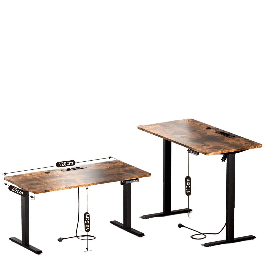 Electric Desk With Adjustable Height, USB Charging Port, And Power Outlet - TKINGS