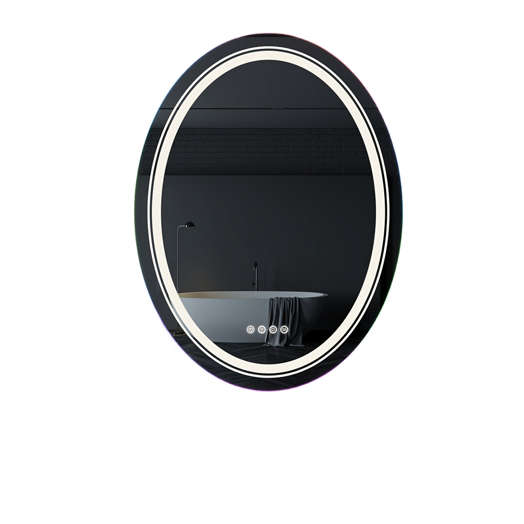 Image from HD Round Anti-fog LED Bathroom Mirror Light Adjustable Vanity Mirror with Smart Light RGB Lights - Copy