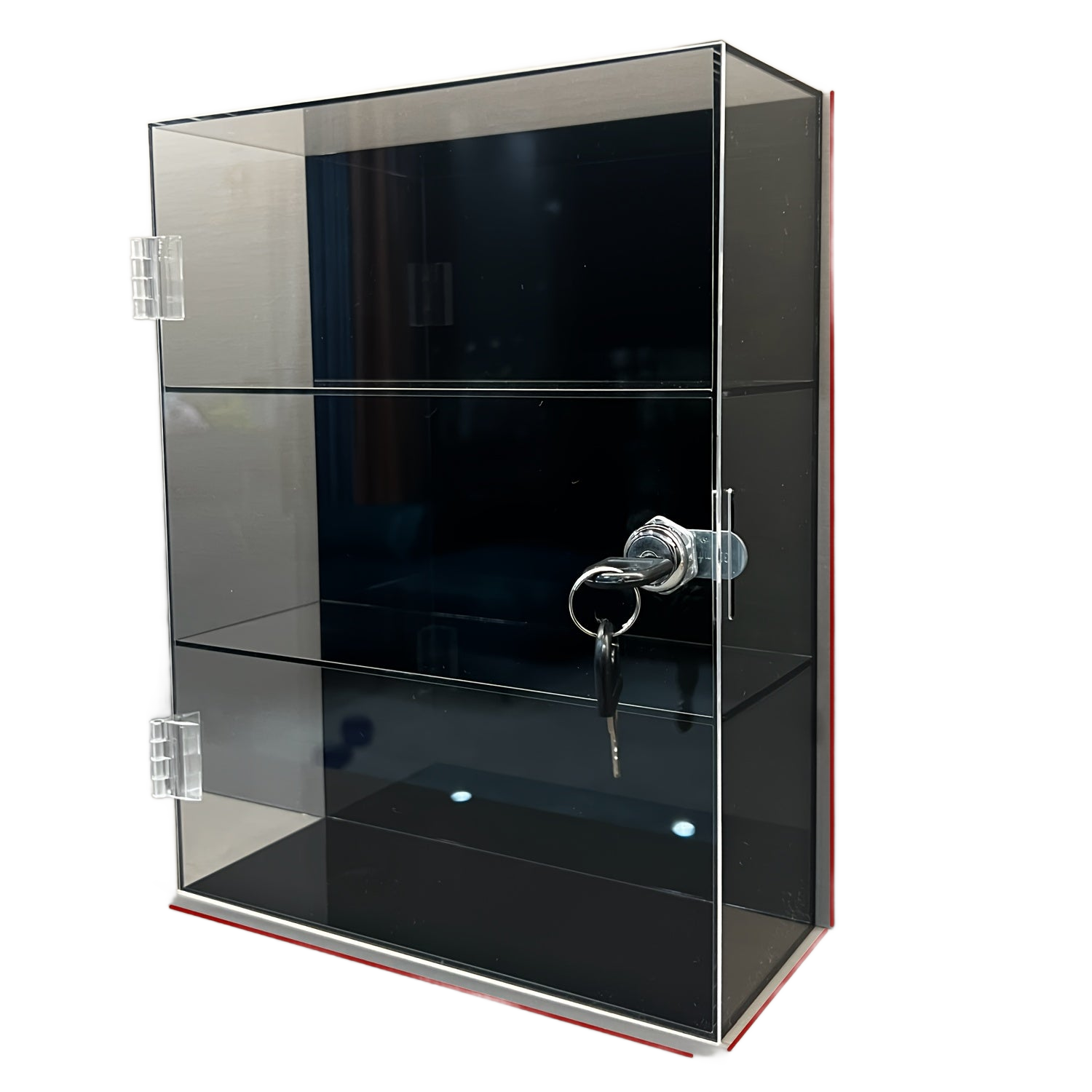Image from All-in-one storage cabinet with lock, suitable for cosmetics, glasses, stones, lipstick, perfume; dustproof and waterproof, prevents direct contact by ren - Copy