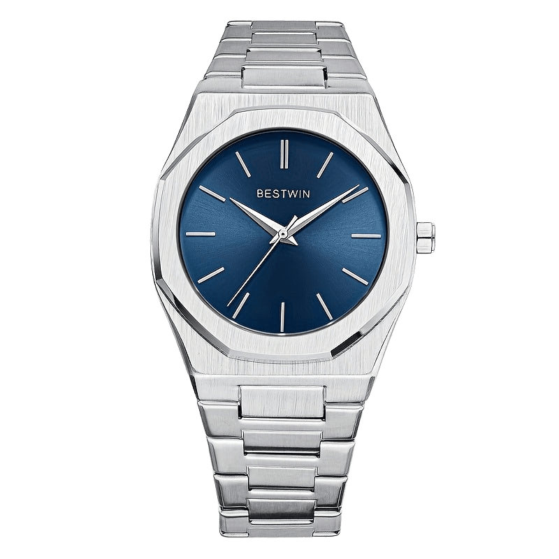 Elegant Men's Quartz Watch with Sleek Alloy Steel Band - TKINGS