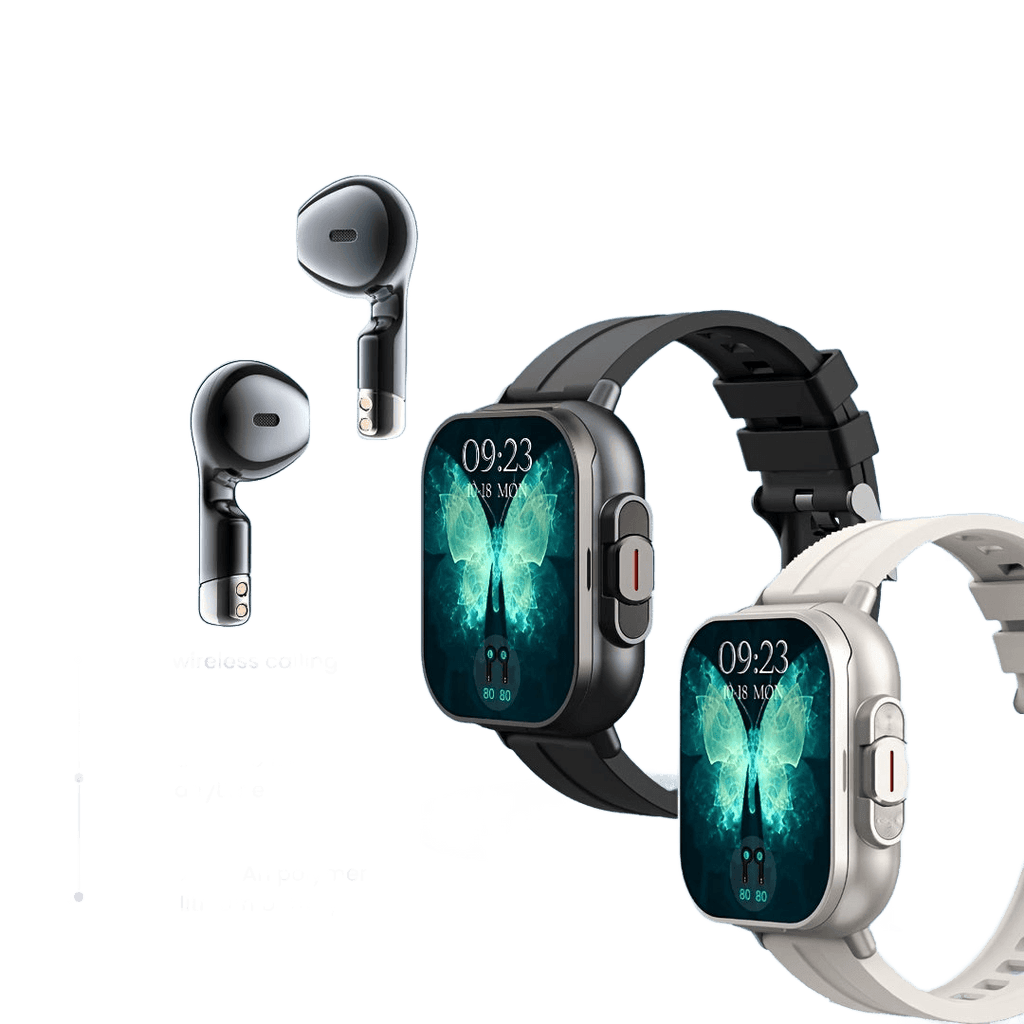 2-in-1 smart watch with Eardbuds sports fitness tracker - TKINGS