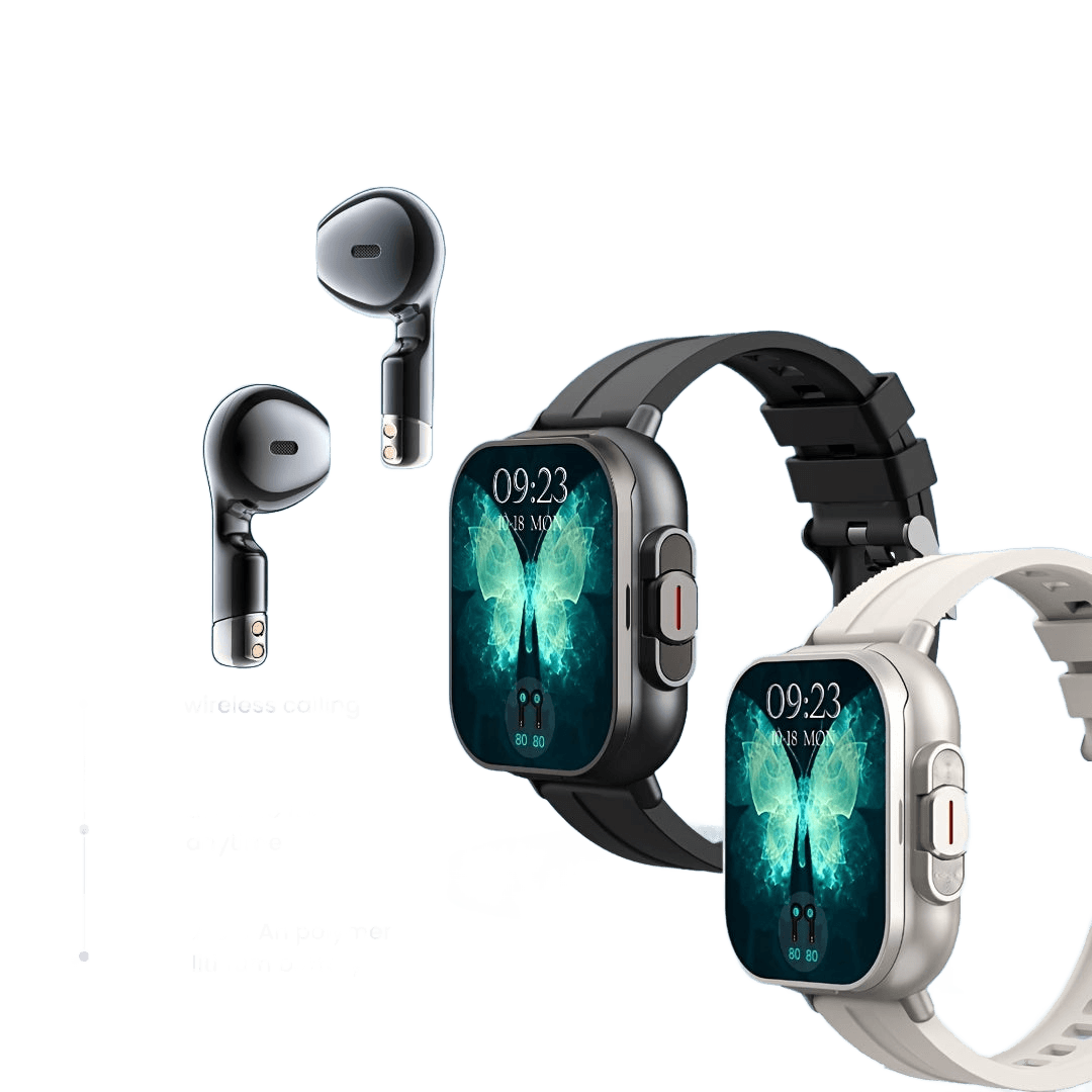 2-in-1 smart watch with Eardbuds sports fitness tracker - TKINGS