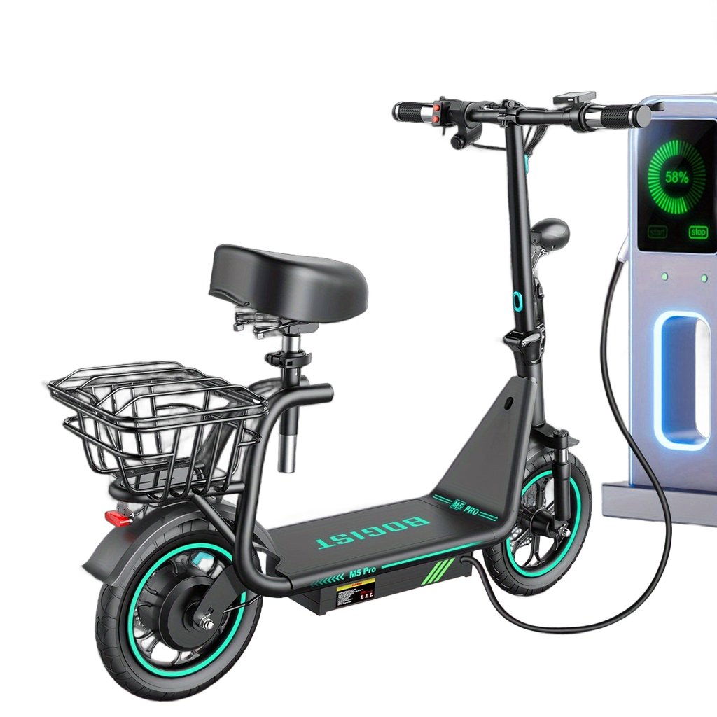 Image from 1pc, Electric Scooter for Adults, 448 W Powerful Motor, Adjustable, Lightweight, 2 Wheel Commuter Scooter with Large and Smooth Wheels - Folding Commuter Electric Scooter - Copy