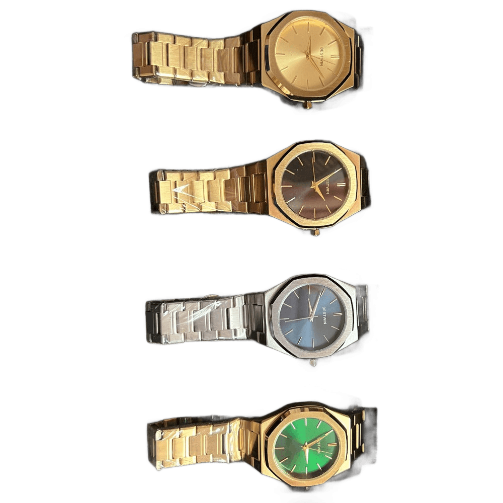 Elegant Men's Quartz Watch with Sleek Alloy Steel Band - TKINGS