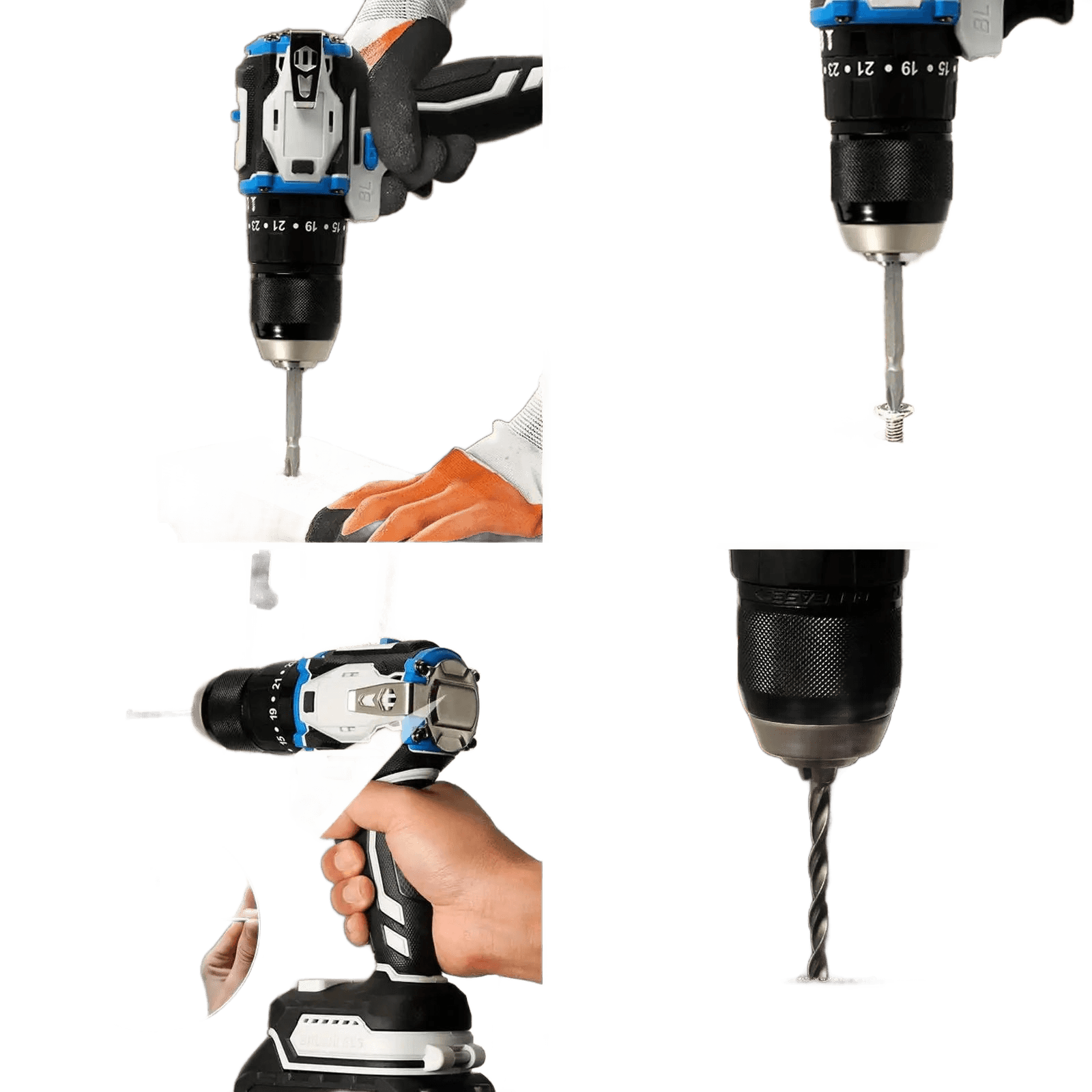 21V Brushless Cordless Drill Set Electric Screwdriver 25 + 1 - TKINGS