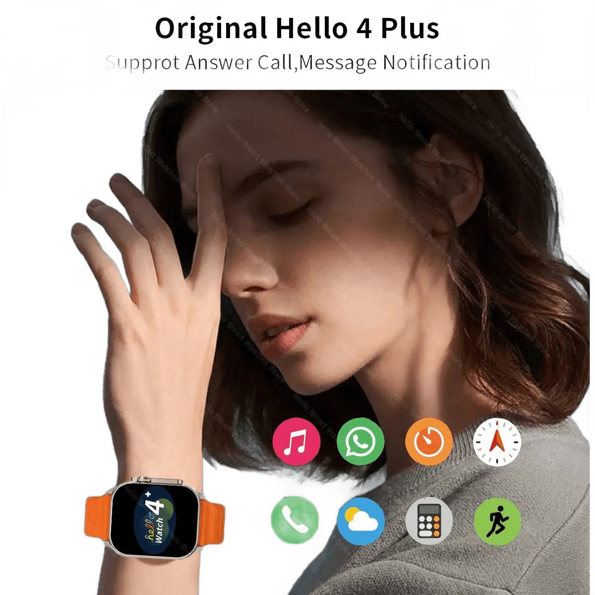Hello Watch 4 Plus Ultra 2 Smartwatch 49mm 4G ROM NFC GPT - TKINGS