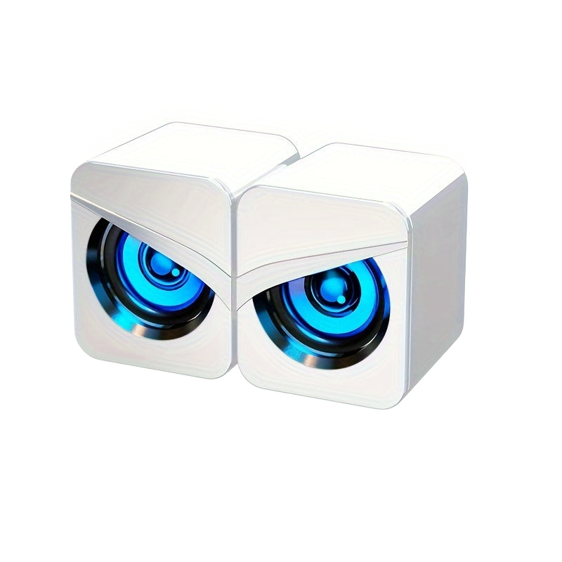 Image from RIKSION Computer Speakers, Wired Control Desktop Speakers, USB Plug, 3.5mm AUX-in, LED Light Effect Mini Gaming Speaker for PC, Laptop, Tablet, Mobile Phones, Projectors, MP3 - Copy