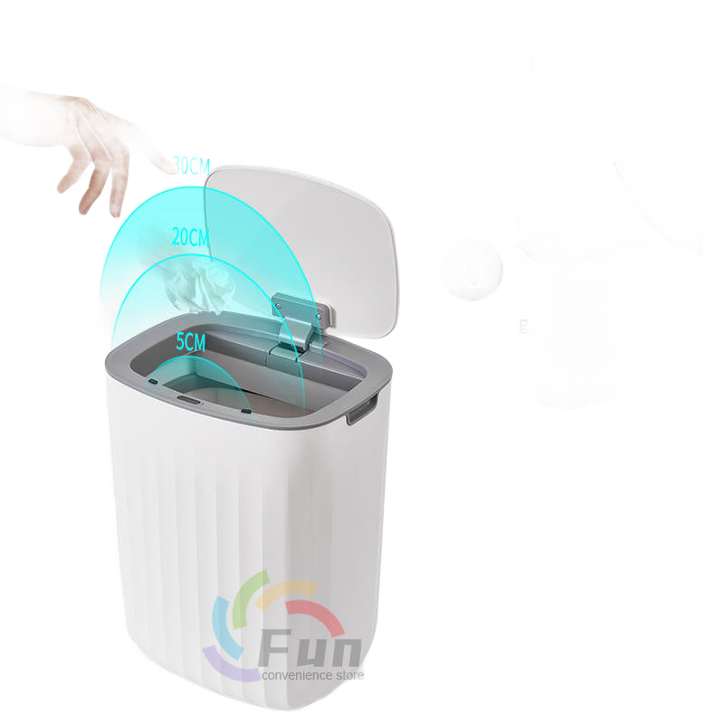 Image from Smart Trash Can With Lid For Bedroom And Living Room Kitchen Storage Box Trash Can Induction Small Car Box Automatic Smart Dustbin Smart Trash Bin - Copy