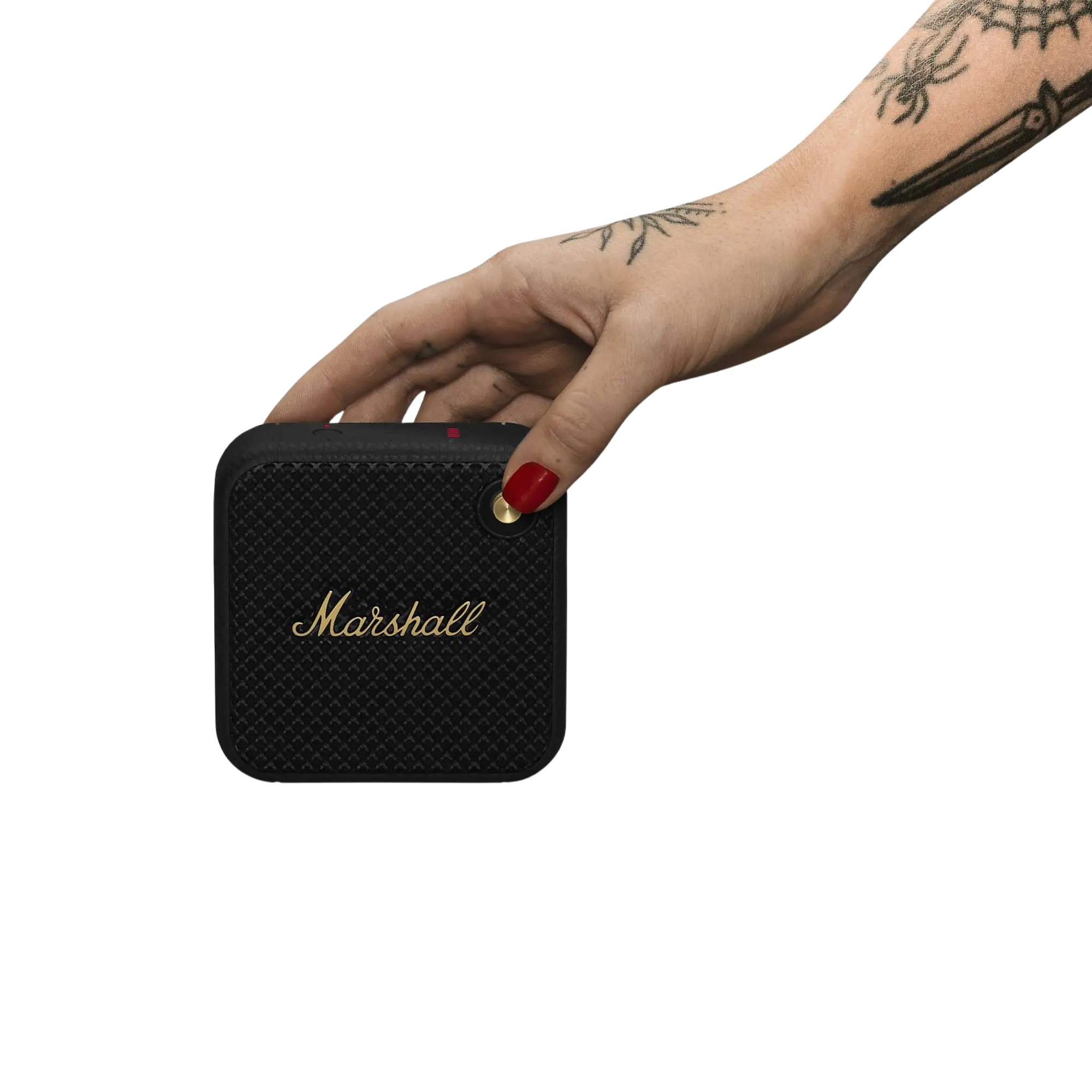 Image from Marshall Willen Bluetooth Speaker with 15 Hours of Battery Life | Compact Format with Rich Sound & Stack Mode | Dust- & Water-Resistant According to IP67 | Control Via App Or Directly on The Device | Hands-Free Function & Fle - Copy
