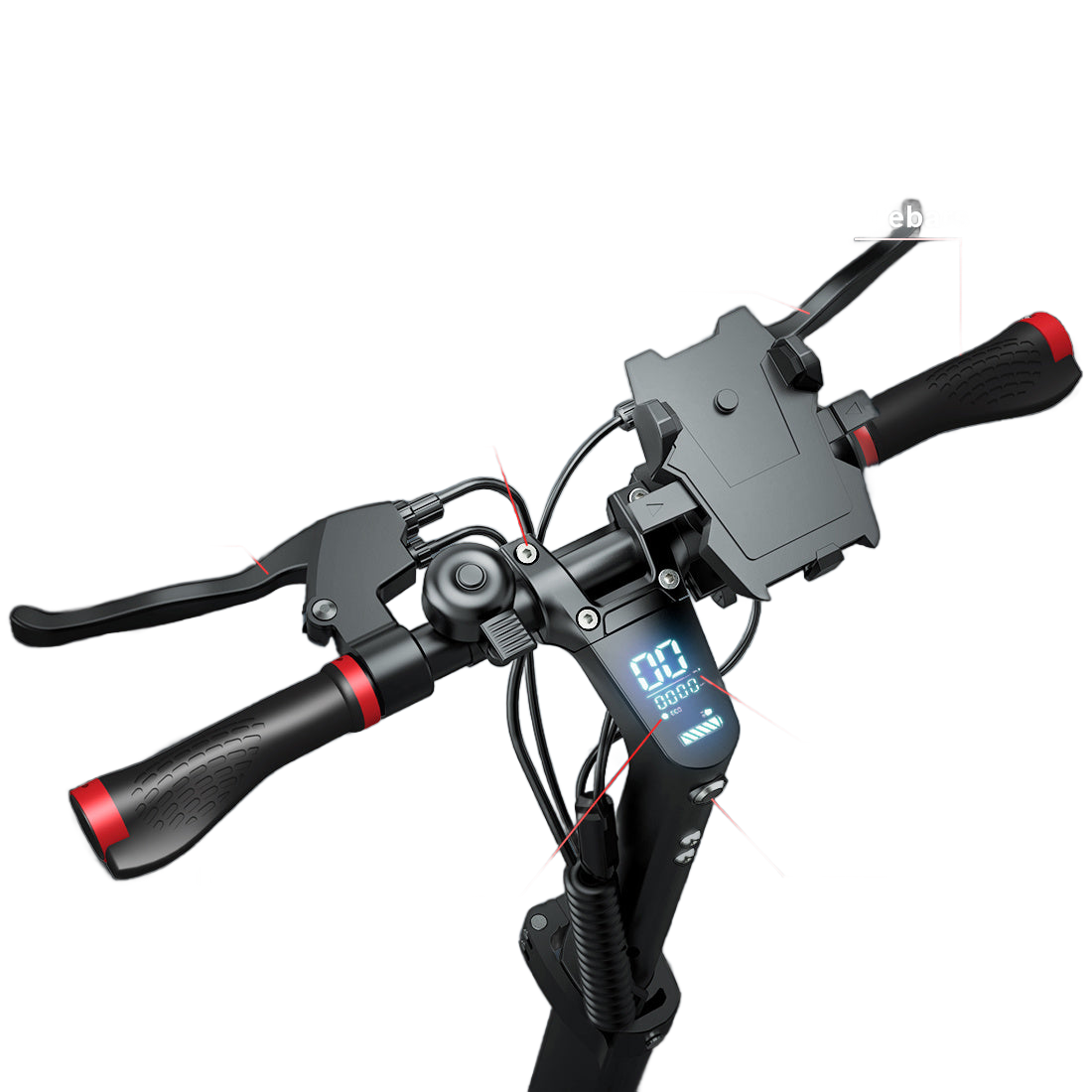 Image from Adult Electric Scooter, Output Current 2A, Output Voltage 54.6V, 500W Powerful Motor, 34-43 Km Range, 120 Kg Maximum Load, Adjustable, Lightweight, 2 Wheel Commuter Scooter with Smooth Large Wheels - Folding Commuter Electric - Copy