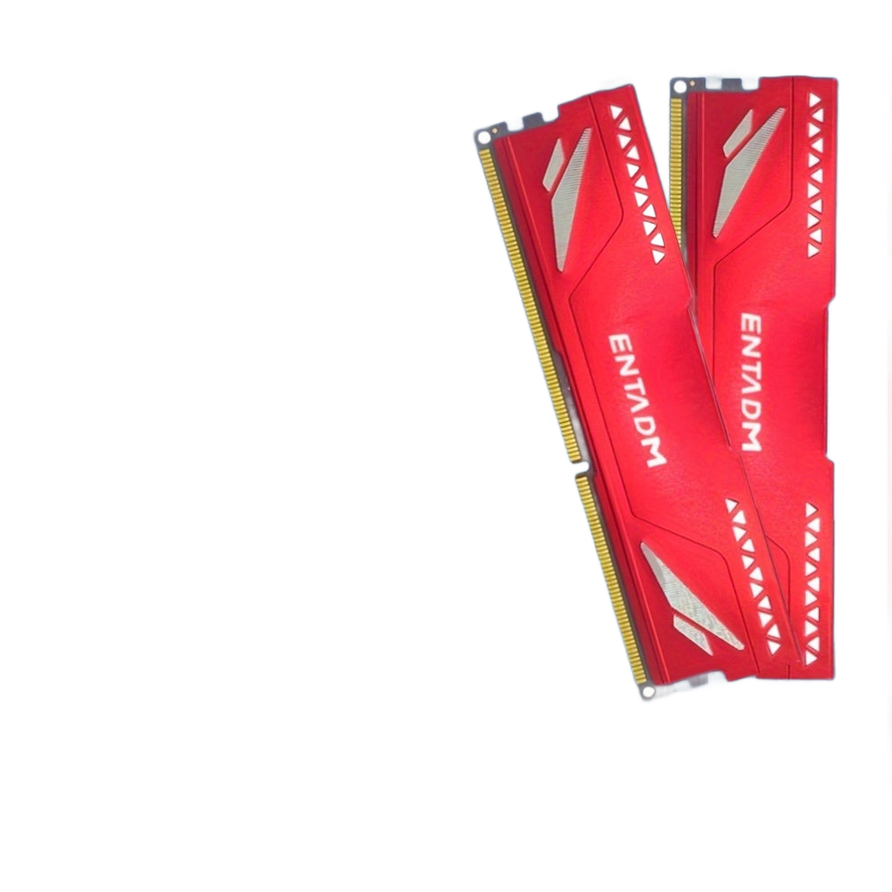 Image from ENTADM 8GB 1600MHz DDR3 RAM, High-Performance 1.5V Desktop DIMM Module with Red Hexagonal Design & White Accents, Ideal for Gamers and Enthusiasts, Performance Enhancement | Sleek Design | Quality Components - Copy