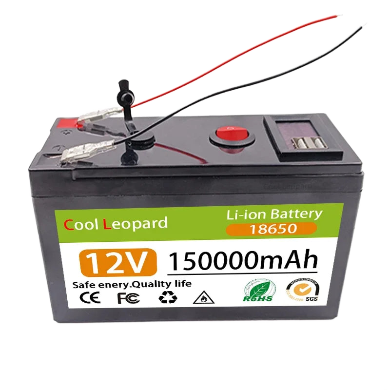 Image from 12V 150Ah Lithium 18650 Deep Cycle Battery for Solar,Fish Finder, Power Wheels, Lighting, Off-Grid Applications Built-in BMS - Copy