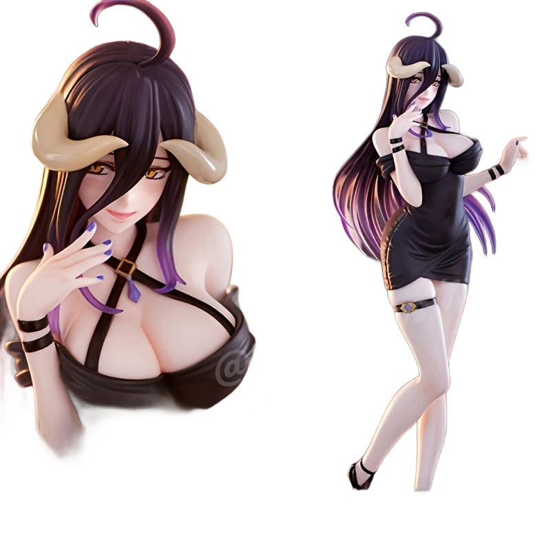 Image from Anime Figure - Dark Purple & Black Long Hair with Expressive Eyes, Dynamic Pose - Collectible with Base - Perfect Christmas Halloween Gift for Anime Fans - Display Decoration or Action - Compatible with Anime Photography Back - Copy