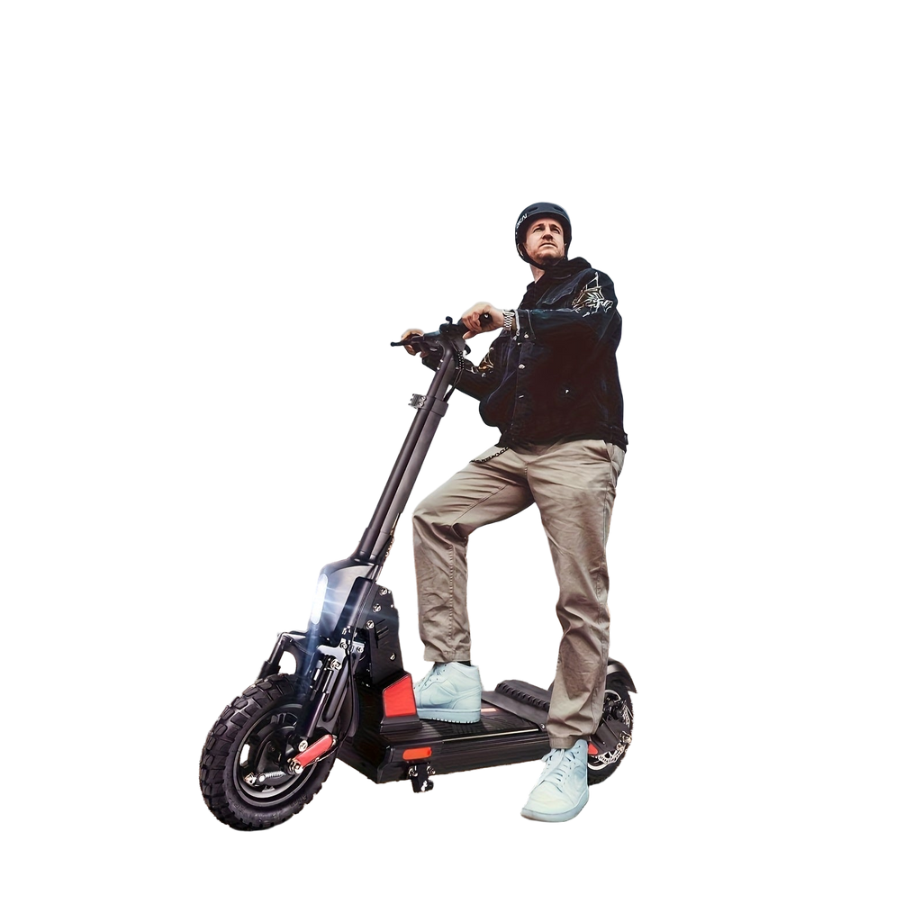 Image from Adult Electric Scooter, Output Current 2A, Output Voltage 54.6V, 500W Powerful Motor, 34-43 Km Range, 120 Kg Maximum Load, Adjustable, Lightweight, 2 Wheel Commuter Scooter with Smooth Large Wheels - Folding Commuter Electric - Copy