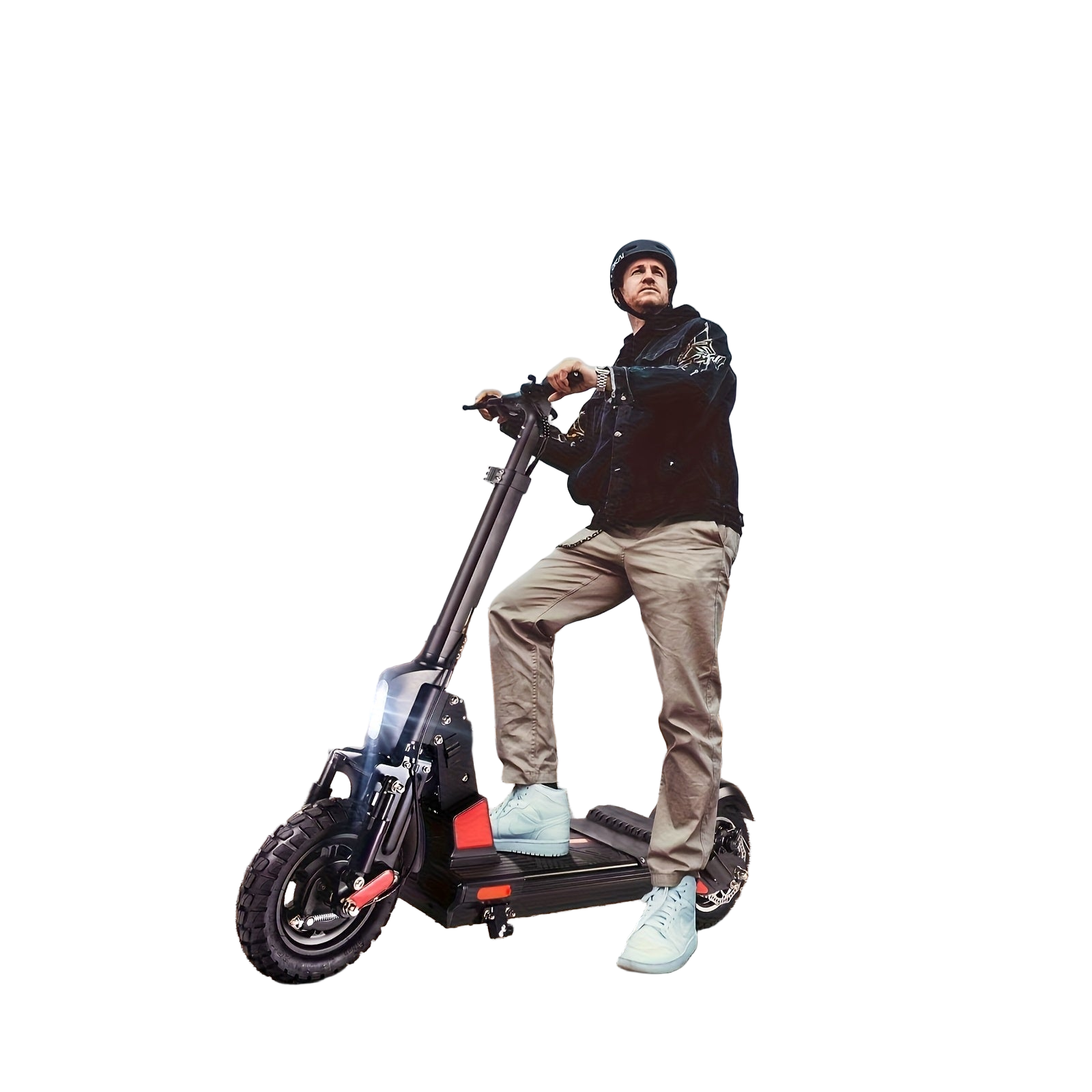Image from Adult Electric Scooter, Output Current 2A, Output Voltage 54.6V, 500W Powerful Motor, 34-43 Km Range, 120 Kg Maximum Load, Adjustable, Lightweight, 2 Wheel Commuter Scooter with Smooth Large Wheels - Folding Commuter Electric - Copy