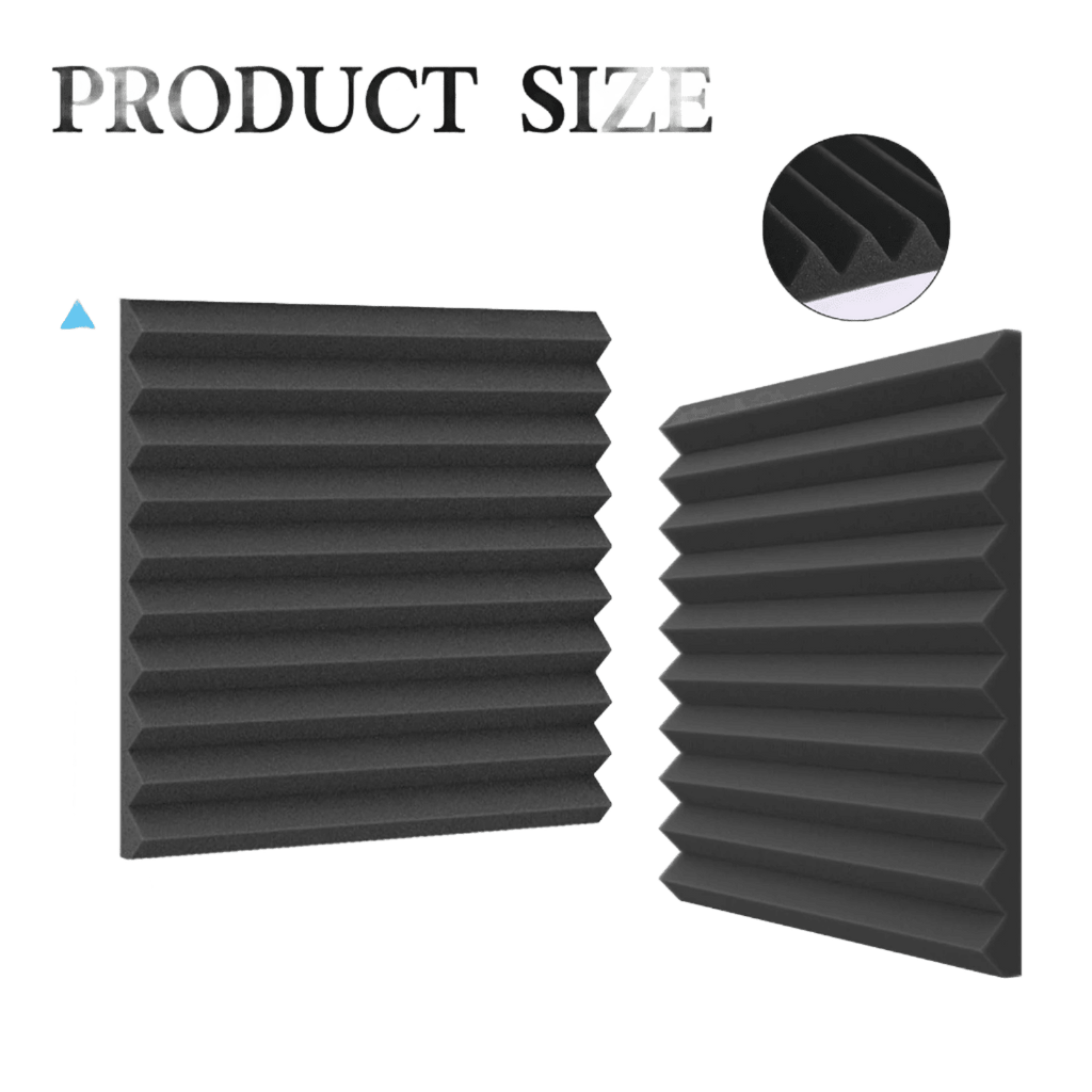 Pack of 50 Black Soundproof Panels Measuring 30*30*2.5Cm - TKINGS