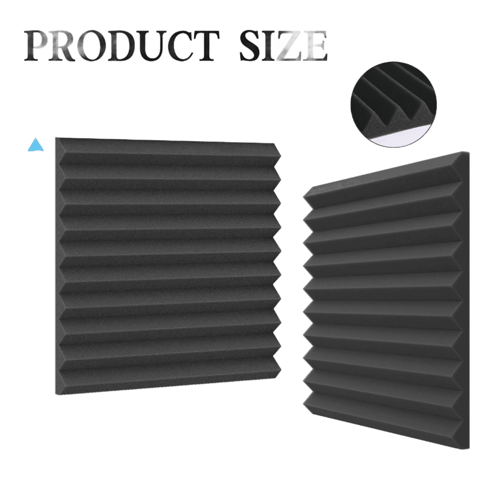 Pack of 50 Black Soundproof Panels Measuring 30*30*2.5Cm - TKINGS